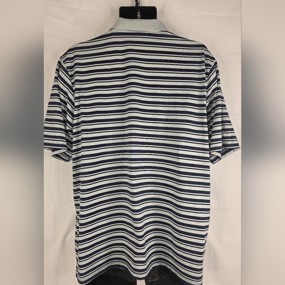 Majestic Minnesota Twins Polo XL Blue Gray Striped Baseball Twin Cities CK-3283 - Picture 4 of 7
